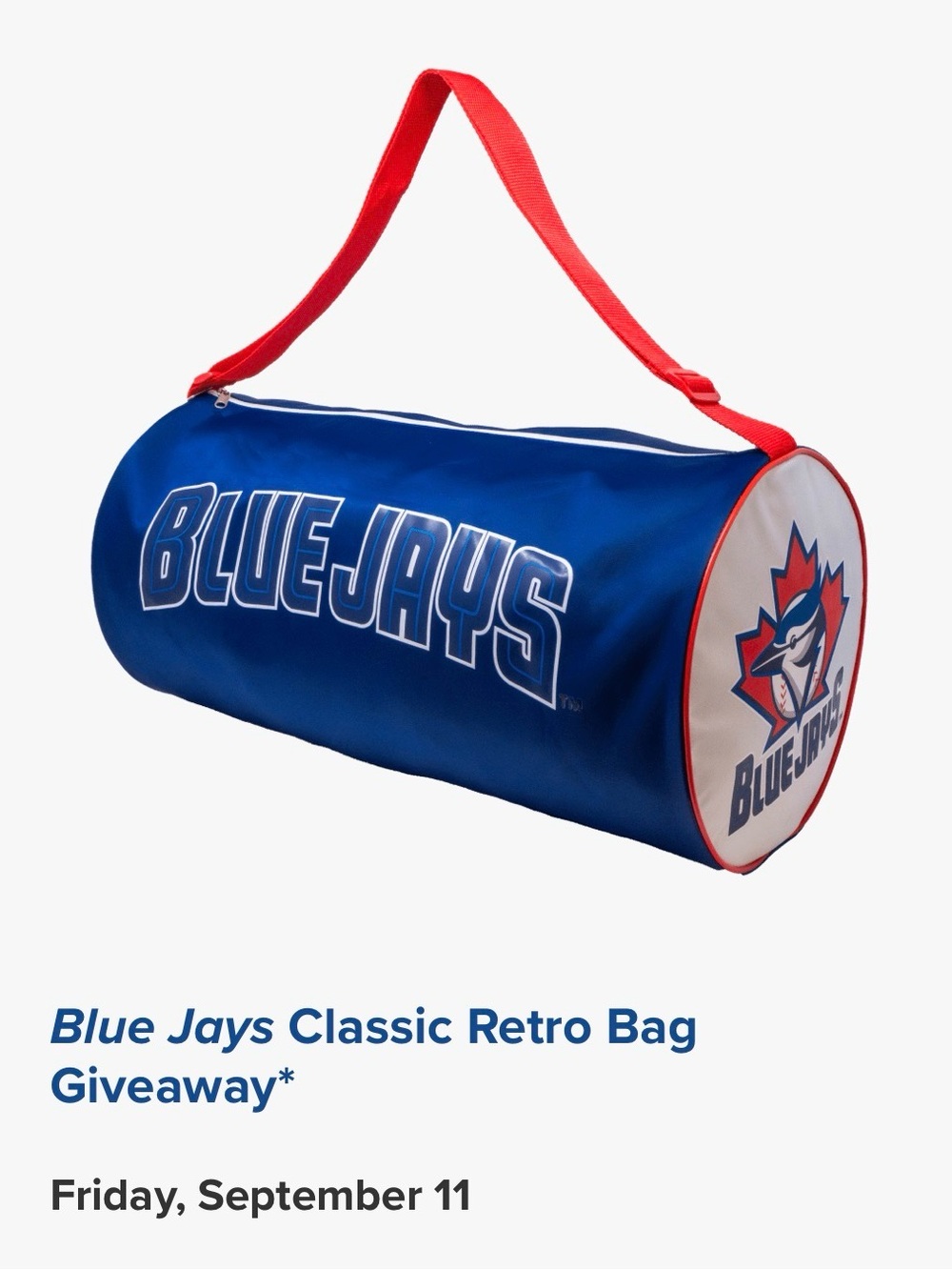 Blue Jays Retro Cylinder Duffel Bag